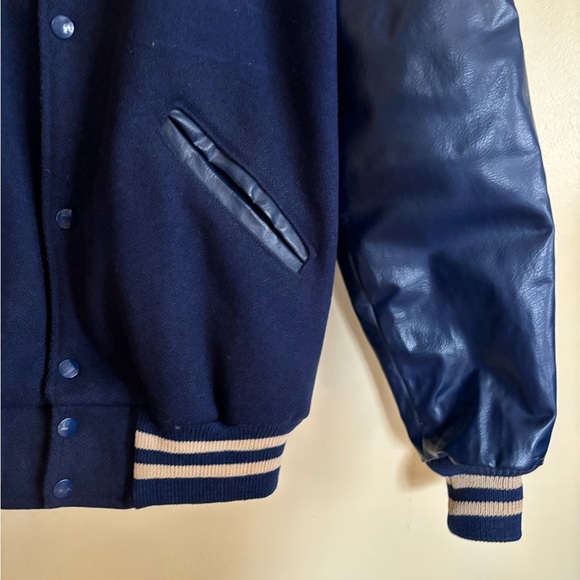 Vintage Navy Varsity Jacket - Picture 3 of 7
